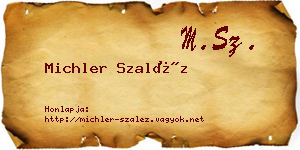 Michler Szaléz névjegykártya
